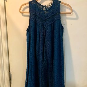 Jolt Sz Med beautiful navy blue dress